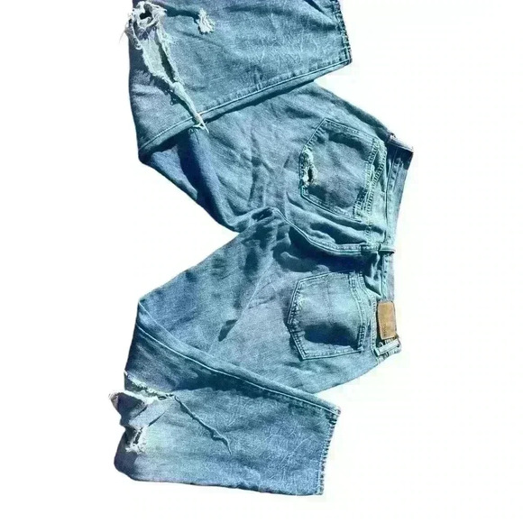 Polo Ralph Lauren Astor Slim Boyfriend Jeans Womens Size 31 X 29 Distressed Blue - Picture 11 of 11